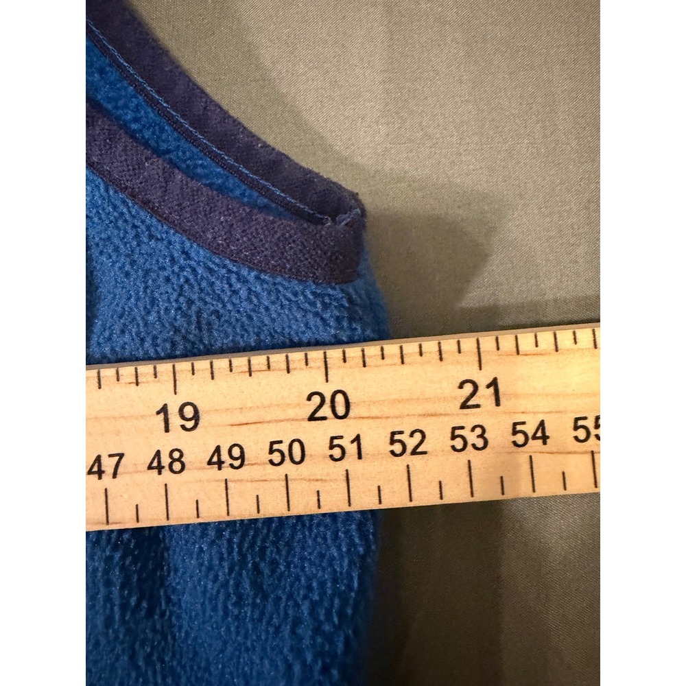 LL Bean Mens Fleece Vest Blue Full Zip Sleeveless Jacket VN01540 Size Medium - Picture 4 of 5